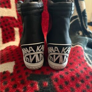 DKNY Connie Slip On Wedge High Top Zipper